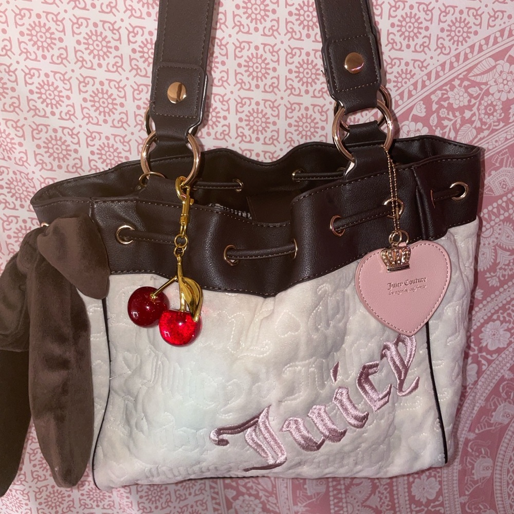 Juicy Couture Black and White Shoulder Bag